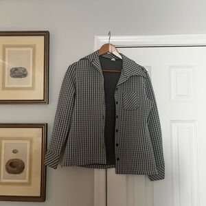 Vintage green checkered light-weight jacket